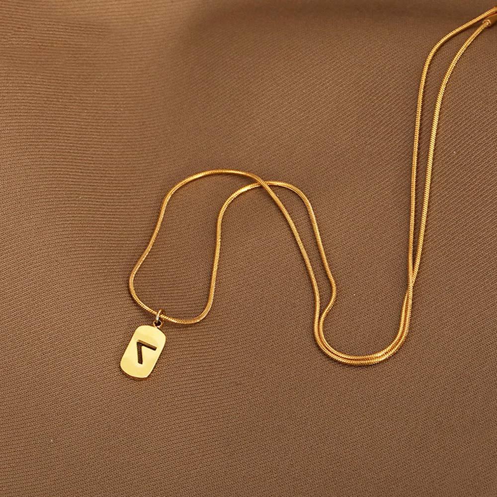 Vòng Cổ Choker VANES1 Chất Liệu Thép Titan Mặt Vuông Cá Tính Cho Nữ