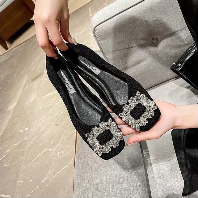 Giày Búp Bê Đế Mềm Mũi Vuông Size Lớn 32-44 Thời Trang 2022