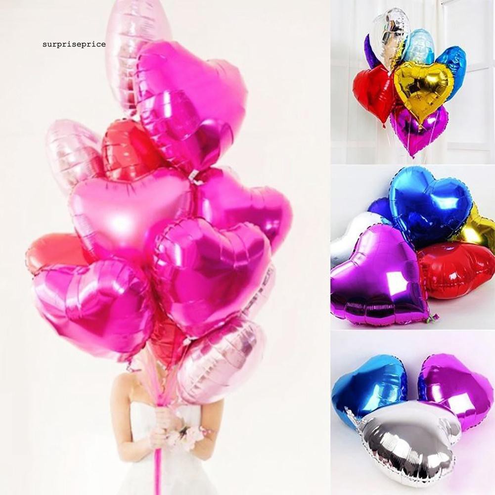 [real stock]18in Reusable Shiny Heart Foil Balloons Valentine Wedding Engagement Party Decor