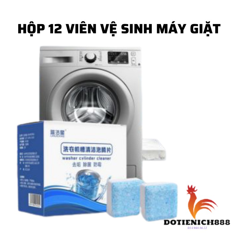 Viên tẩy vệ sinh khử mùi lồng máy giặt (12 viên )