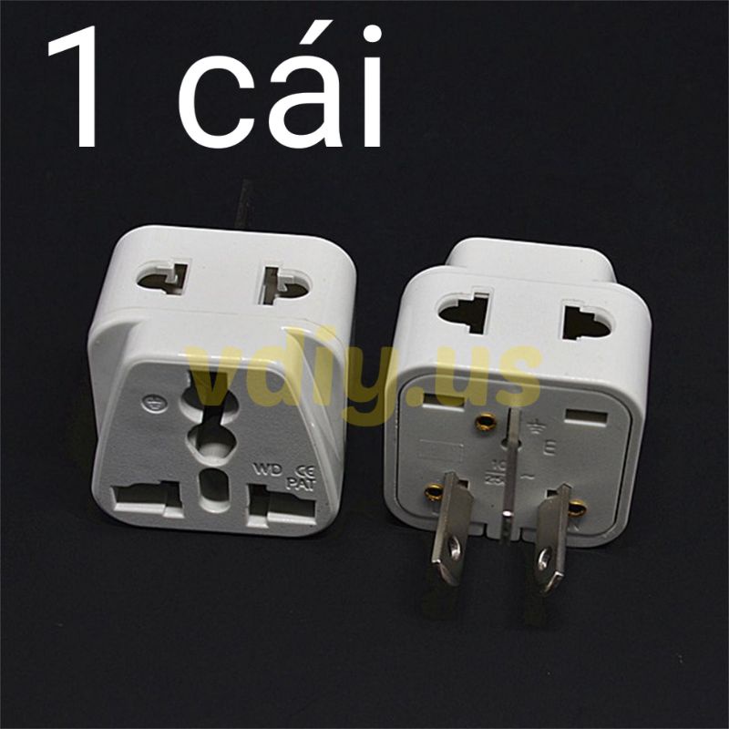 Phích Cắm Chuyển Đổi Phích Cắm 3 Chấu Của Trung Quốc/Úc Sang Phích Cắm Chuẩn Đức/Anh/Mỹ thích hợp cho du lịch