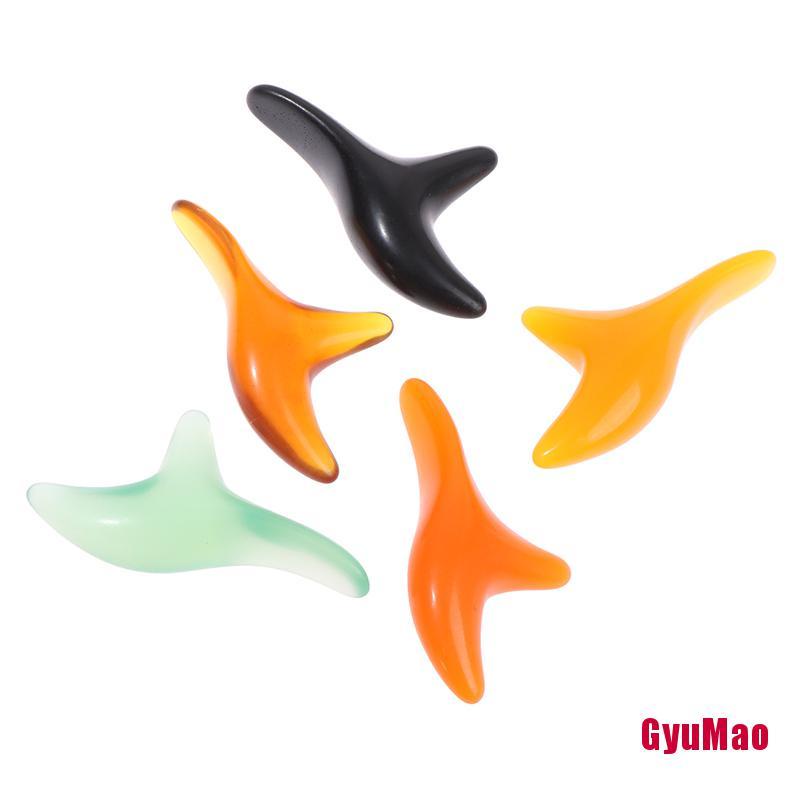 Dụng Cụ Mát Xa Bàn Chân Hình Tam Giác Bằng Nhựa Resin Màu Hổ Phách