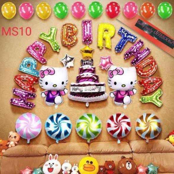 Set bóng trang trí sinh nhật Hello Kitty