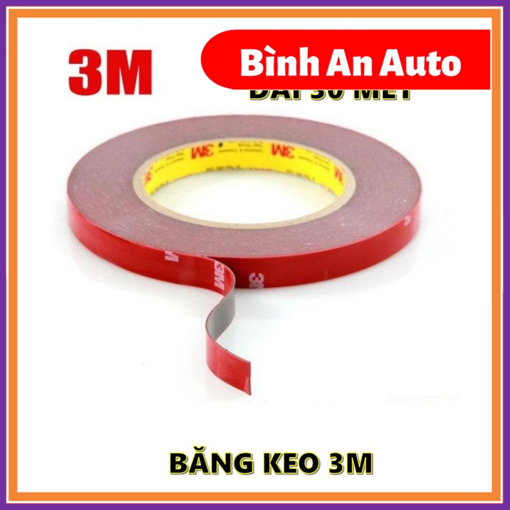 Băng keo 3M bản 1cm - cuộn 30m - Bình An Auto