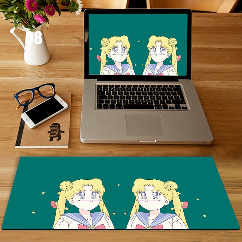 Sailor Moon Tấm Lót Chuột Và Bàn Phím Máy Tính Dày Dặn Họa Tiết Hoạt Hình Thủy Thủ Mặt Trăng