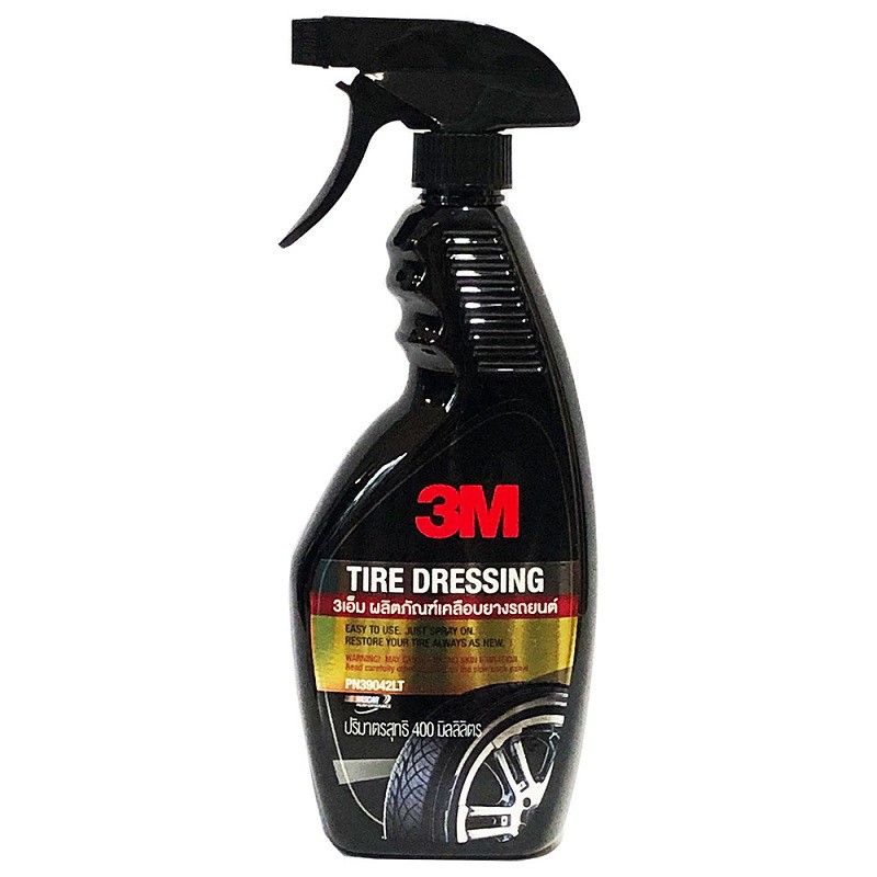 CHAI XỊT CHĂM SÓC LỐP PHỤC HỒI CAO SU - 3M TIRE DRESSING PN39042LT 400ML (ĐEN)