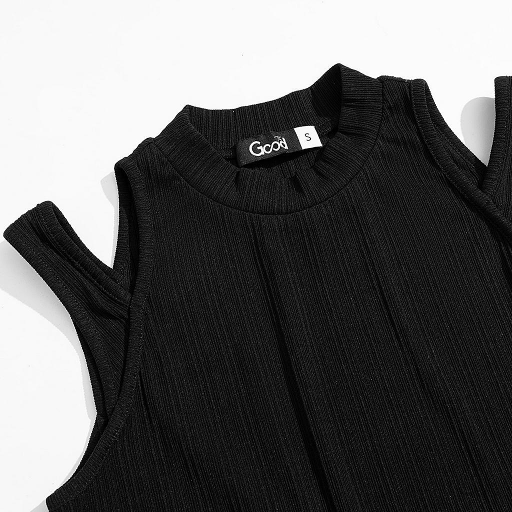 Áo Croptop Len Tăm Cut Out The Good/Tanktoppi Cutout