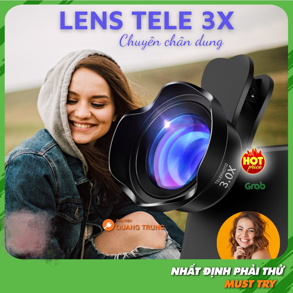 Lens,ống kính tele 3x dành cho điện thoại,chuyên chân dung,chụp cực nét