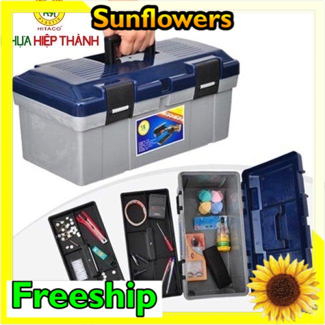 Hộp đựng dụng cụ đựng đồ nghề lớn 435*235*195 mm Hiệp Thành 412 HI - Sunflowers