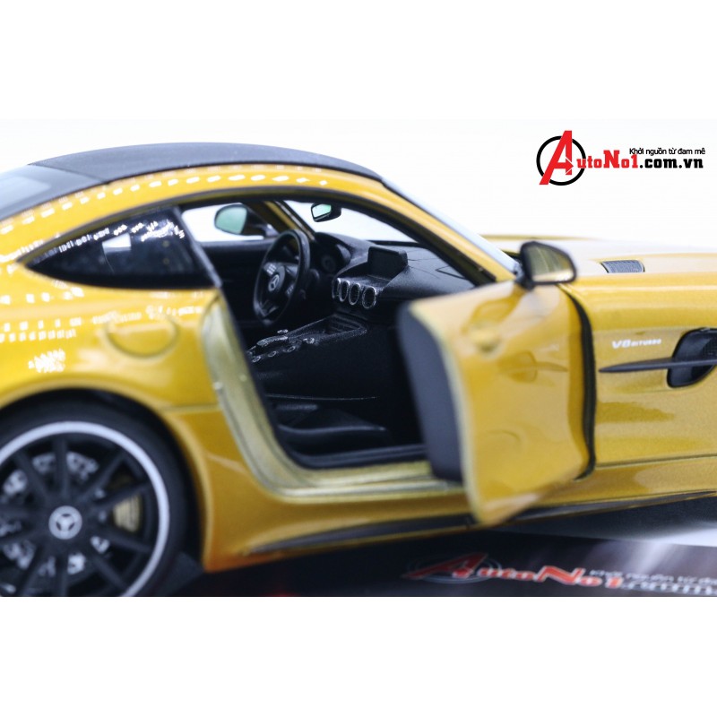 XE MÔ HÌNH ĐỒ CHƠI MERCEDES BENZ GT YELLOW 1:24