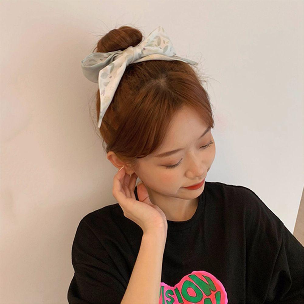 BACK2LIFE Khăn Quàng Cổ Vải Lụa Đính Nơ Thời Trang Mùa Hè Ngọt Ngào Dành Cho Nữ