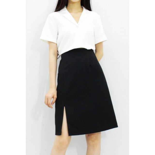 [ Mã FADIRECT20 giảm 20K đơn 150K] M33-Chân váy chữ A dài 50cm xẻ trước | BigBuy360 - bigbuy360.vn