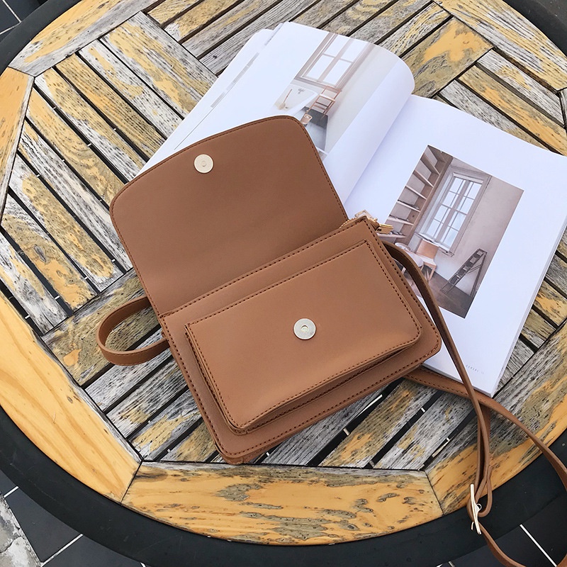 Túi Xách Nữ Đeo Chéo Đóng Hộp Basic Trơn Retro Ulzzang Style Công Sở Đi Chơi Đà Lạt Dã Ngoại Đi Làm