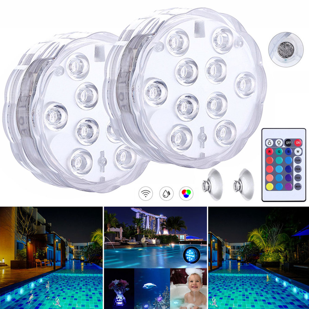 Đèn led dưới nước điều khiển từ xa trang trí sân vườn