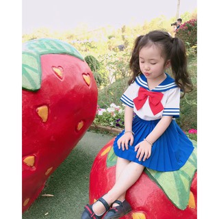 Bộ thủy thủ mặt trăng siêu dễ thương size 2 đến 7 tuổi, 5 ảnh cuối là ảnh khách tự chụp (Hàng oder chuẩn hình)