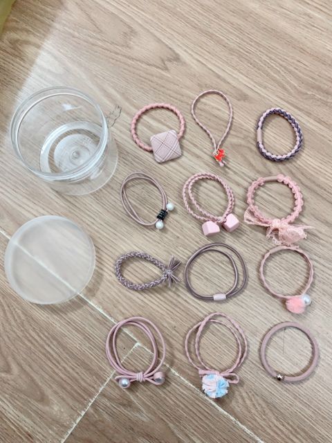 Hộp 12 dây buộc tóc hàn quốc mẫu mới