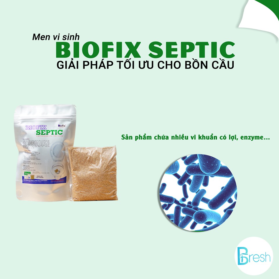 Combo (Biofix Septic + Biofix SOC S) Vi sinh xử lý và khử mùi hầm tự hoại, bồn cầu.