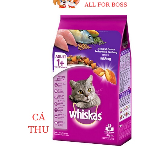 Whiskas thức ăn dạng hạt dành cho mèo lớn nhập khẩu Thái Lan túi 1,2kg các vị (Tặng kèm gói quà cho Boss)