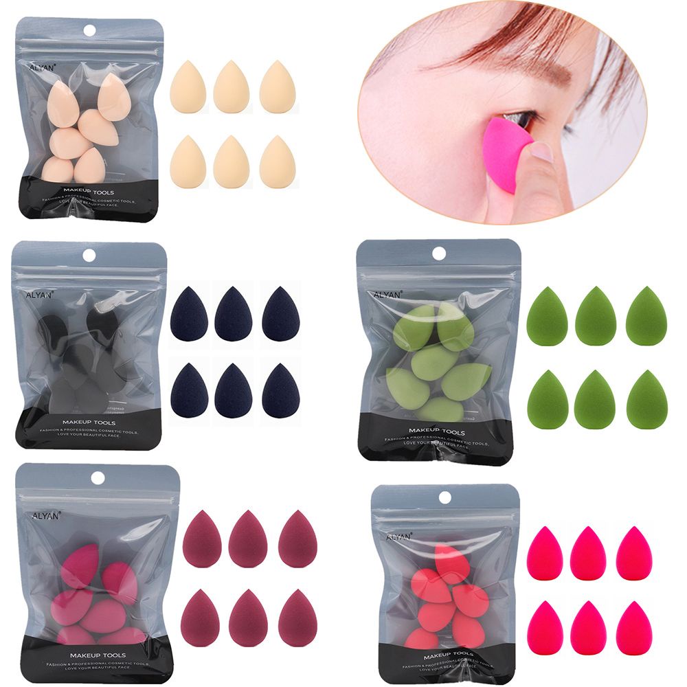 [Hàng mới về] Bộ 6 mút trang điểm mềm mại hình quả trứng mini cho nữ