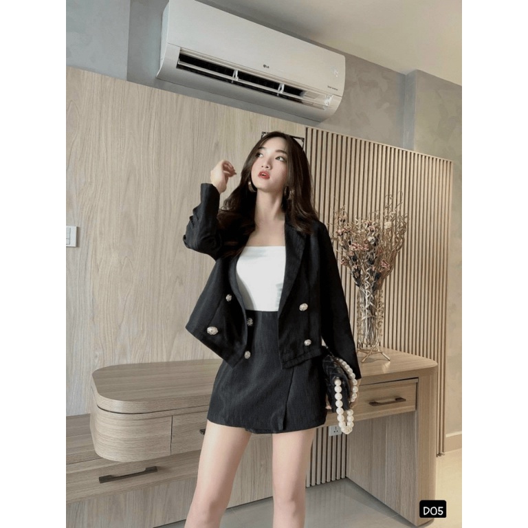 Xả Lỗ Sét 3 Món Tuyết Mưa Lót Cotton + Áo Vest + Váy Ngắn Dành CHo Các Quý Cô UP