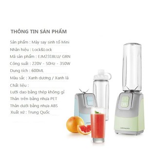 Máy xay sinh tố Lock&Lock EJM231 600ml 350W
