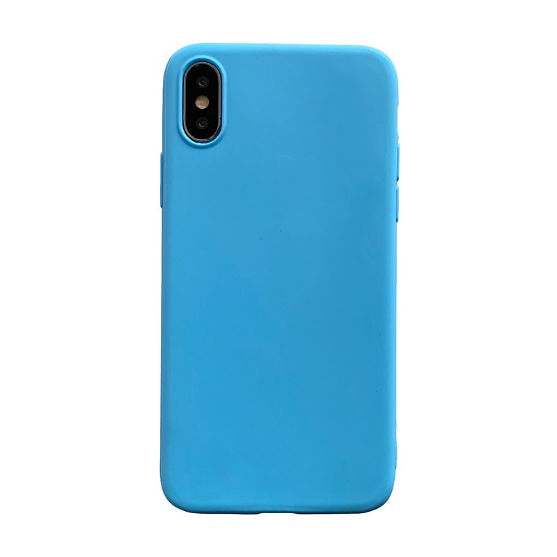 vivo 1609 1606 1611 1610 1601 1603 1716 1723 1718 1726 1713 1714 1724 1725 1727 1728 1719 Solid color silicone case for mobile phone TPU sky blue mobile phone shell Simple mobile phone anti dropping shell