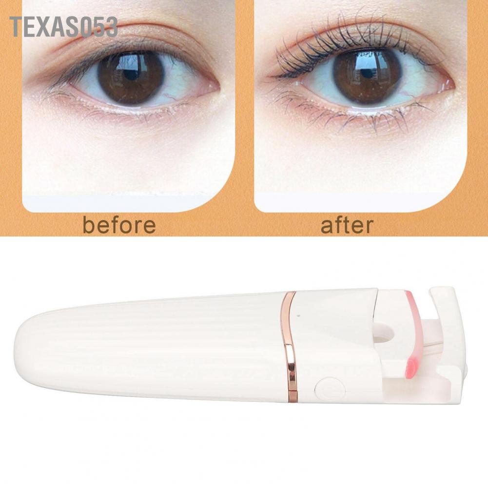 Texas053 Texas053 Dụng cụ uốn lông mi làm nóng bằng điện USB Sạc lâu dài Uốn nhanh Máy được sưởi ấm di động