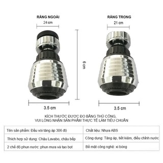 vòi nước tăng áp 360 độ