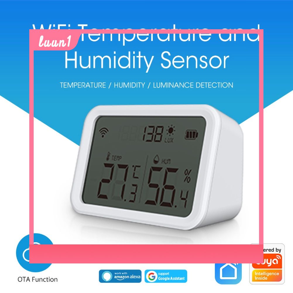 Còn Hàng Neo Wifi Tuya Thông Minh Cảm Biến Nhiệt Độ Và Độ Ẩm Trong Nhà Ẩm Kế Nhiệt Kế Hoạt Động Với Alexa Google Viên Thuật Cá Tuyết
