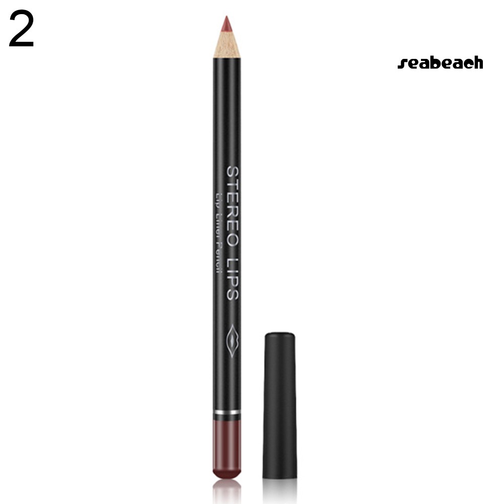 Bút Kẻ Môi Vibely Chống Nước Lâu Trôi 12 Màu Mượt Mà Tùy Chọn