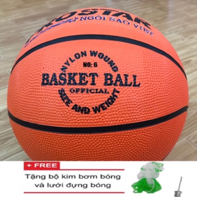 Combo khung bóng rổ 30cm kèm bóng rổ số 5 ( tặng kèm lưới và kim bơm)