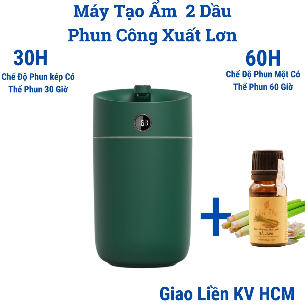 Máy Phun Sương Tạo Ẩm X12 Dung Tích Lớn 3 Lít Máy Khuếch Tán Tinh Dầu Cao Cấp 2 Đầu Phun Kép Giúp Thơm Phòng &amp; Đuổi Muỗi