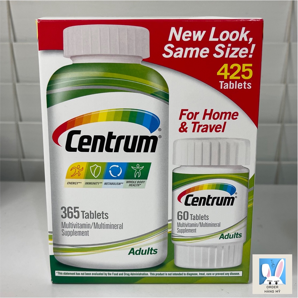 Viên Uống Bổ Sung Vitamin Tổng Hợp Centrum 425 Viên Chính Hãng Mỹ