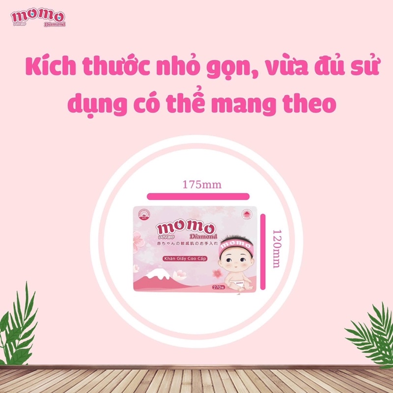 Khăn giấy ăn Momo diamond