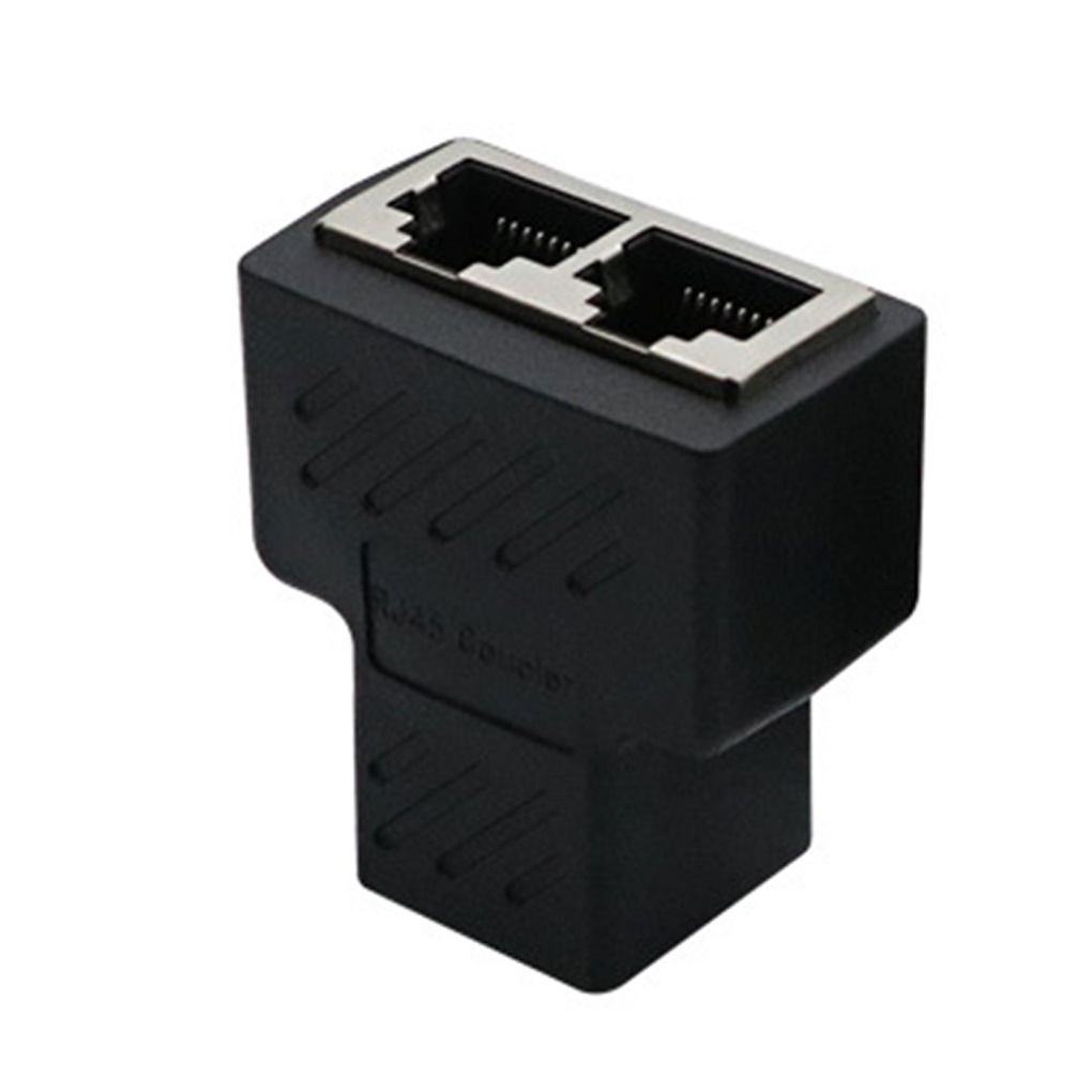 Internet Splitter Dual Port Ethernet Adapter High Speed Internet Plastic Port Distributor for Home Office