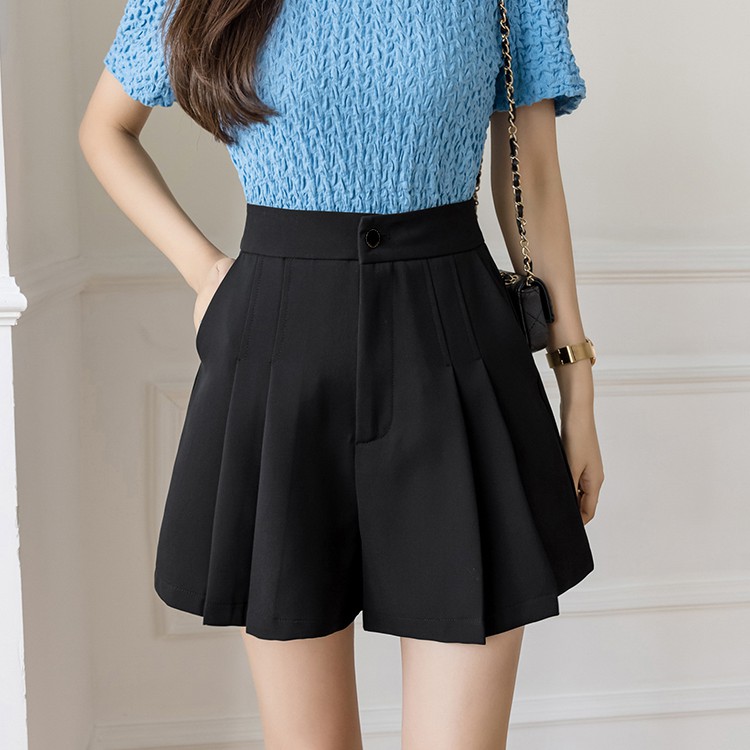 Quần đùi nữ, quần short nữ giả váy phong cách Hàn Quốc thanh lịch, chất kaki Nhật giữ form tôn dáng đủ size 40&gt;68KG QS17