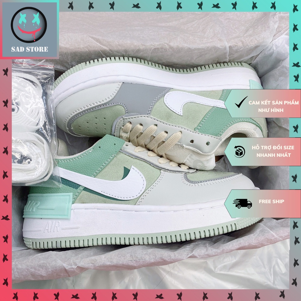 Giày_Nike AF1 Nữ, Giày_Nike Air Force 1 Đế Xanh Đế Hồng Full Box + Bill Free Ship Toàn Quốc | WebRaoVat - webraovat.net.vn