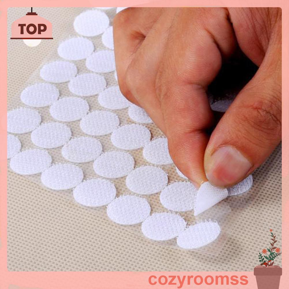 Cozyroomss 100 Pairs Dots Loop Double-Side Self-Adhesive Nylon Tape Snap