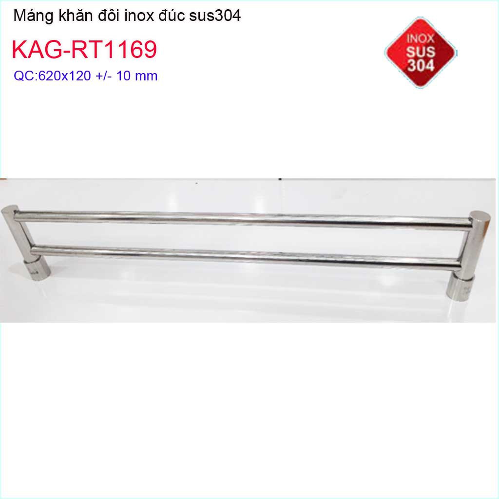 Giá treo khăn inox 304, giá vắt khăn, thanh treo khăn Roto KAG-RT1169