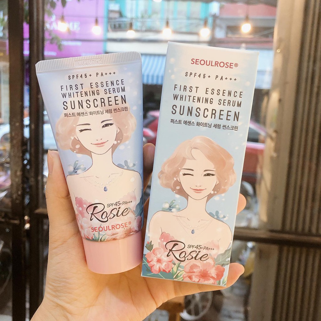 Kem chống nắng Rosie First Essence Whitening Serum Suncreen SPFF45 PA+++