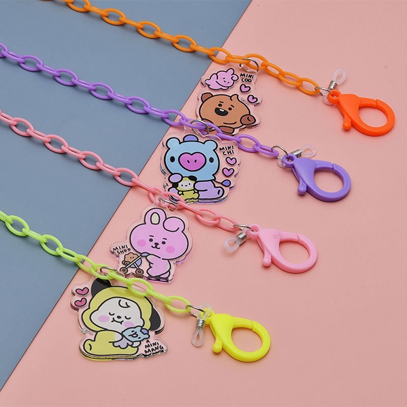 Dây Đeo Khẩu Trang Phong Cách Kpop BTS BT21 Sự Bảo Vệ