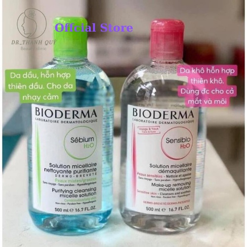 Nước tẩy trang Bioderma cho da nhạy cảm - Bioderma Sensibio + Sebium H2O (100ml & 500ml) - CHÍNH HÃNG | BigBuy360 - bigbuy360.vn