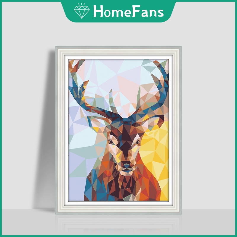 Bộ tranh đính đá 5D tự làm hình hươu 30x40