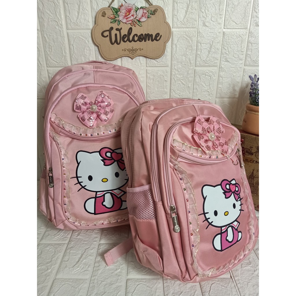 [ ẢNH THẬT ] BALO HỌC SINH HELLO KITTY, CẶP HỌC SINH CẤP 1