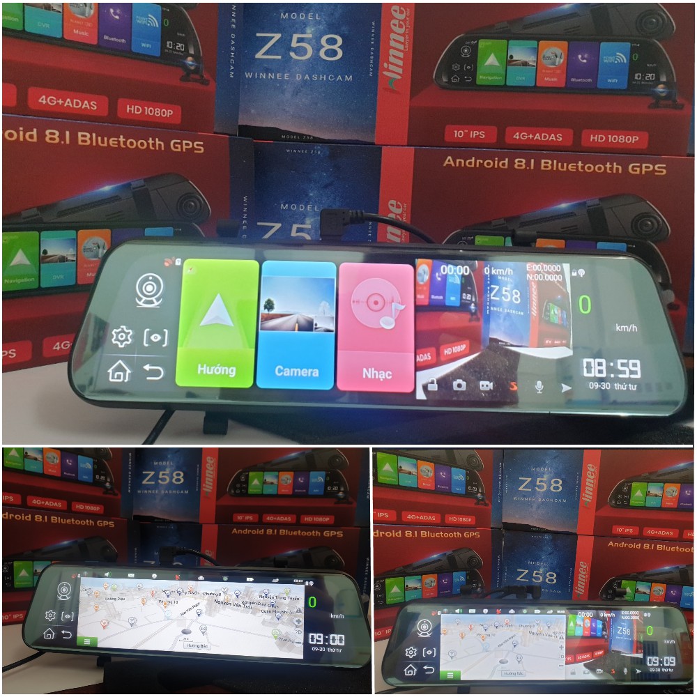 Camera hành trình Winnee Android 4G, Wifi, GPS Gương Z58 (Tặng Kèm Thẻ Nhớ 32Gb) | BigBuy360 - bigbuy360.vn