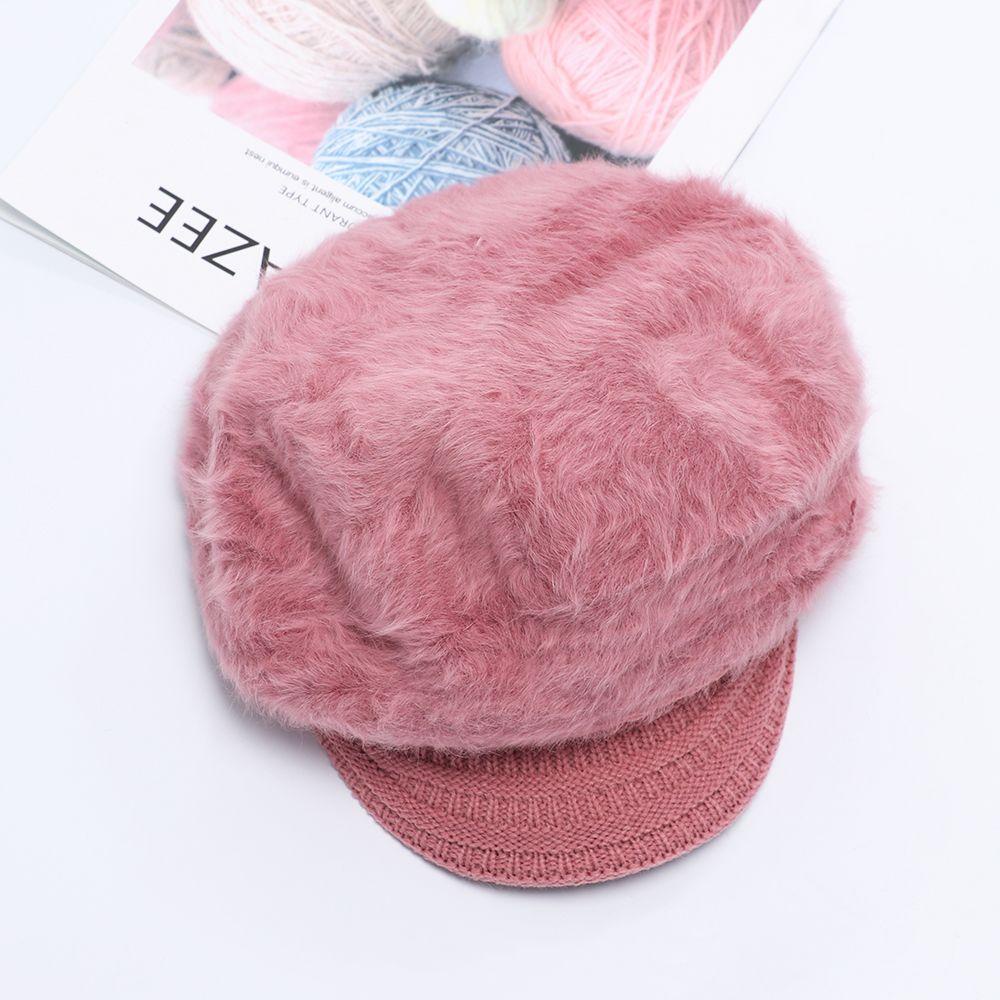 Mũ Dệt Kim Chống Gió Đính Quả Bông Xinh Xắn Cho Nữ