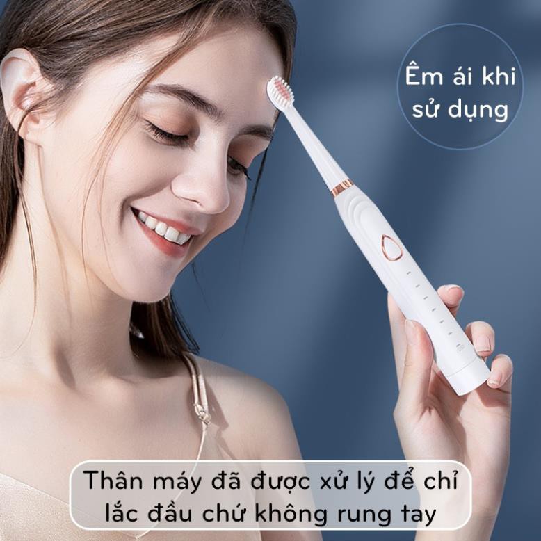 Bàn Chải Đánh Răng Điện 6 Chế Độ Chải, Đánh Bóng, Làm Trắng Và Chăm Sóc Răng Toàn Diện Bảo Hành 6TH QStore