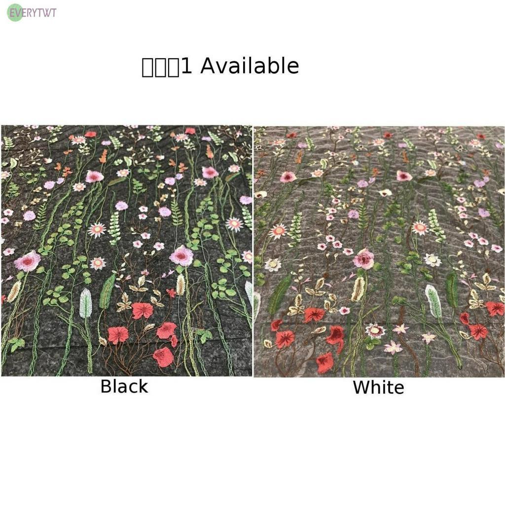 Vải Ren Thêu Hoa 2 Màu Siêu Đẹp Cho Cô Dâu