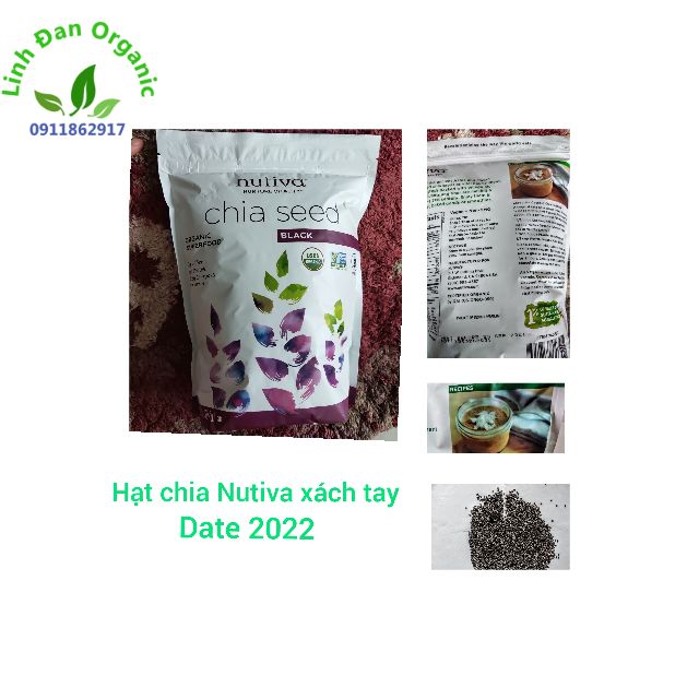 Combo 4 túi Hạt Chia Mỹ Nutiva 907gr hạn dùng 2023 luôn có hàng mới