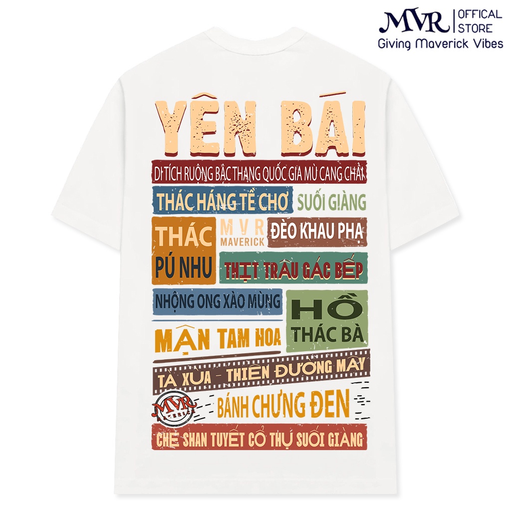 Áo thun Yên Bái phông unisex cotton 100% ao cặp gia đình lớp đồng phục Yen Bai ăn du lịch fact under MVR BB4126